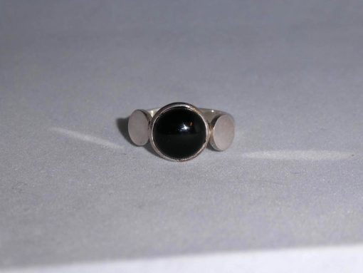 Ring med onyx och speglar silver, sterling silver 925